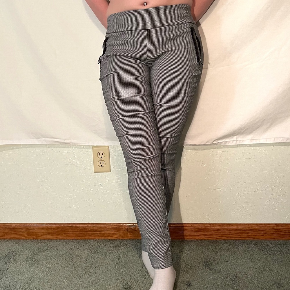 Apt 9 Houndstooth Black & White Pants